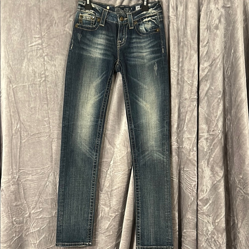 Miss Me Denim Skinny Jeans with Faded Wash